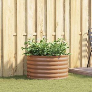 Garden Raised Bed Brown 80 x 80 x 44 cm Steel Vidaxl Garden Raised Bed Brown 80 x 80 x 44 cm Steel Vidaxl