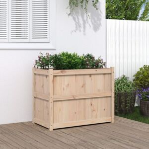 vidaXL 90x50x70 cm Garden Planter in Natural Pine - Garden Planter vidaXL 90x50x70 cm Garden Planter in Natural Pine - Garden Planter