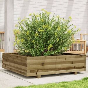 vidaXL Garden Planter Impregnated Pine Wood - Garden Planter 90x90x26.5 cm vidaXL Garden Planter Impregnated Pine Wood - Garden Planter 90x90x26.5 cm