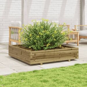 vidaXL Garden Planter - 110x110x26.5 cm Impregnated Pine Wood vidaXL Garden Planter - 110x110x26.5 cm Impregnated Pine Wood