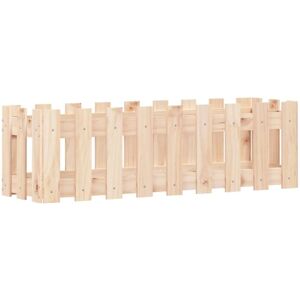 vidaXL Raised Bed Picket Fence Design 100x30x30 cm Solid Pine Wood - Raised Bed vidaXL Raised Bed Picket Fence Design 100x30x30 cm Solid Pine Wood - Raised Bed