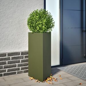 vidaXL Garden Planter Steel Triangular 40x34.5x70 cm Olive Green vidaXL Garden Planter Steel Triangular 40x34.5x70 cm Olive Green