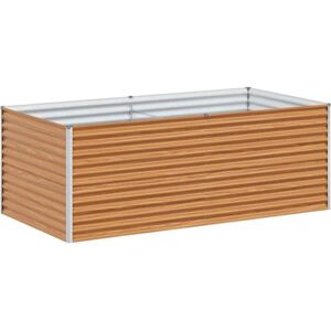 Garden Raised Bed 195 x 100 x 68 cm Galvanised Steel vidaXL Garden Raised Bed 195 x 100 x 68 cm Galvanised Steel vidaXL