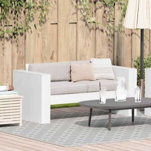 Garden Sofa White 134 x 60 x 62 cm Solid pine wood vidaXL Garden Sofa White 134 x 60 x 62 cm Solid pine wood vidaXL