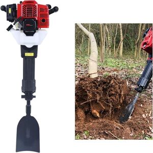 CNCEST Garden Tree Digger with Flat Pickaxe, 52CC 2-Stroke Petrol Tree Pit Digger 1900W Portable Excavator Air-Cooled Digging Machine Hand-held Digger CNCEST Garden Tree Digger with Flat Pickaxe, 52CC 2-Stroke Petrol Tree Pit Digger 1900W Portable Excavator Air-Cooled Digging Machine Hand-held Digger