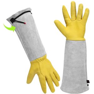 Tinor - Gardening Gloves for Women/Men Leather Work Gloves - Gardening Gloves Gardening Gift Tools Cut Resistant Gloves Thorny Rose Gloves Long Tinor - Gardening Gloves for Women/Men Leather Work Gloves - Gardening Gloves Gardening Gift Tools Cut Resistant Gloves Thorny Rose Gloves Long