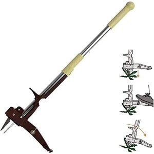 GARDTECH Weed Puller with Stainless Steel 4-Claw & Foot Pedal Telescopic Dandelions Root Remover, Stand-up Manual Weed Tool for Garden Lawn(39 inch/100cm) GARDTECH Weed Puller with Stainless Steel 4-Claw & Foot Pedal Telescopic Dandelions Root Remover, Stand-up Manual Weed Tool for Garden Lawn(39 inch/100cm)