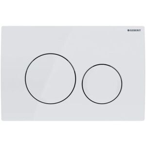 Delta20 Flush plate for dual flush, alpine white (115.127.11.1) - Geberit Delta20 Flush plate for dual flush, alpine white (115.127.11.1) - Geberit