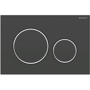 Sigma20 Dual Flush Plate - Matt Black - Geberit Sigma20 Dual Flush Plate - Matt Black - Geberit