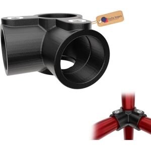 GeZu Impex 3 Way Mid Rail Corner Clamp Ø 42 mm Hot Dip Galvanised Black Powder Coated 3 Way Through Corner Tube Clamp Fitting & Pipe Connector GeZu Impex 3 Way Mid Rail Corner Clamp Ø 42 mm Hot Dip Galvanised Black Powder Coated 3 Way Through Corner Tube Clamp Fitting & Pipe Connector