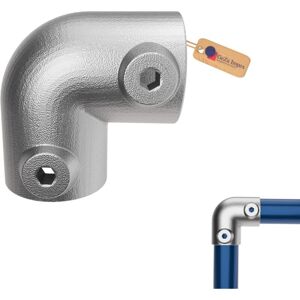 GeZu Impex 90° Elbow Tube Clamp Ø 27 mm Hot Dip Galvanized Silver 2 Way Elbow Clamp Fitting Pipe Connector for Handrails & Frames GeZu Impex 90° Elbow Tube Clamp Ø 27 mm Hot Dip Galvanized Silver 2 Way Elbow Clamp Fitting Pipe Connector for Handrails & Frames