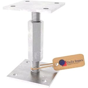 GeZu Impex Adjustable Post Support 100 x 100 mm Electroplated height adjust holder elevated base GeZu Impex Adjustable Post Support 100 x 100 mm Electroplated height adjust holder elevated base