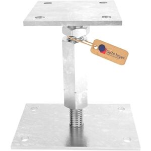 GeZu Impex Adjustable Post Support 80 x 80 mm Electroplated Height Adjust Holder Elevated Base GeZu Impex Adjustable Post Support 80 x 80 mm Electroplated Height Adjust Holder Elevated Base