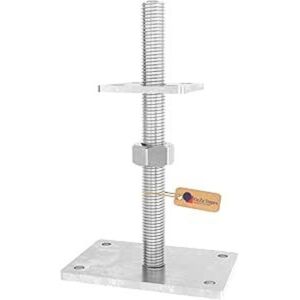 GeZu Impex Adjustable Post Support Loose Nut 100 x 100 mm Zinc Flake Height Adjust Holder Elevated Base GeZu Impex Adjustable Post Support Loose Nut 100 x 100 mm Zinc Flake Height Adjust Holder Elevated Base