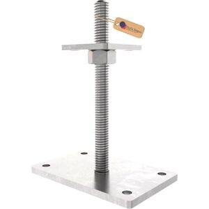 GeZu Impex Adjustable Post Support Welded Nut 100 x 100 mm Zinc Flake Height Adjust Holder Elevated Base GeZu Impex Adjustable Post Support Welded Nut 100 x 100 mm Zinc Flake Height Adjust Holder Elevated Base