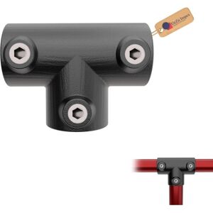 GeZu Impex Long Tee Clamp Ø 42 mm Hot Dip Galvanised Black Powder Coated 3 Socket T Tube Clamp Connector Pipe Fitting GeZu Impex Long Tee Clamp Ø 42 mm Hot Dip Galvanised Black Powder Coated 3 Socket T Tube Clamp Connector Pipe Fitting