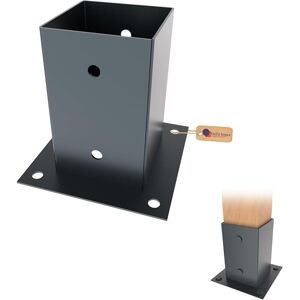 GeZu Impex Post Base 121 x 121 mm Anthracite Powder Coated Fence Support Brackets Deck Holder pergola Pavilion Base Bolt Down Shoe GeZu Impex Post Base 121 x 121 mm Anthracite Powder Coated Fence Support Brackets Deck Holder pergola Pavilion Base Bolt Down Shoe