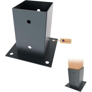 GeZu Impex Post Base 71 x 71 mm Anthracite Powder Coated Fence Support Brackets Deck Holder pergola Pavilion Base Bolt Down Shoe GeZu Impex Post Base 71 x 71 mm Anthracite Powder Coated Fence Support Brackets Deck Holder pergola Pavilion Base Bolt Down Shoe