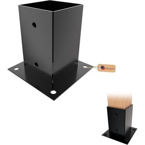 GeZu Impex Post Base 71 x 71 mm Black Power Coated Fence Support Brackets Deck Holder pergola Pavilion Base Bolt Down Shoe GeZu Impex Post Base 71 x 71 mm Black Power Coated Fence Support Brackets Deck Holder pergola Pavilion Base Bolt Down Shoe