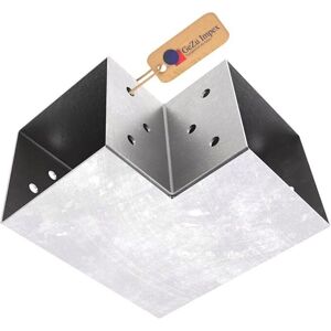 GeZu Impex Post Connector 71 x 71 mm Hot Dip Galvanised pergola Corner Pavilion Bracket GeZu Impex Post Connector 71 x 71 mm Hot Dip Galvanised pergola Corner Pavilion Bracket