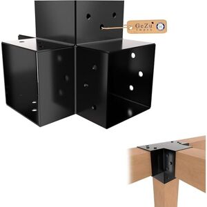 GeZu Impex Post Connector K 121 x 121 mm Black Powder Coated Pergola 4 Way Right Angle Corner Connector Pavilion DIY Woodworks Bracket GeZu Impex Post Connector K 121 x 121 mm Black Powder Coated Pergola 4 Way Right Angle Corner Connector Pavilion DIY Woodworks Bracket