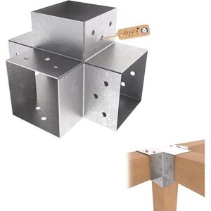 GeZu Impex Post Connector K 121 x 121 mm Hot Dip Galvanised Pergola 4 Way Right Angle Corner Connector Pavilion DIY Woodworks Bracket GeZu Impex Post Connector K 121 x 121 mm Hot Dip Galvanised Pergola 4 Way Right Angle Corner Connector Pavilion DIY Woodworks Bracket