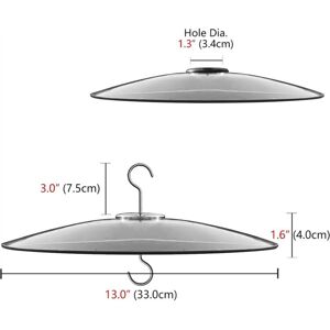 Tlily - Glass Squirrel Baffle for Bird Feeders Pole - Shepherd Hooks/Post Hanging Clear 13Inch Large Tlily - Glass Squirrel Baffle for Bird Feeders Pole - Shepherd Hooks/Post Hanging Clear 13Inch Large