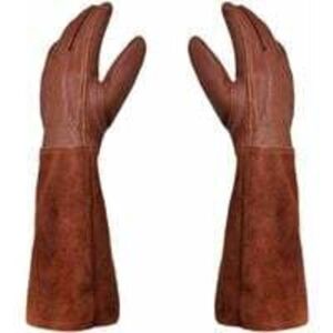 Tonchean - Gloves - Pair of Gardening Gloves - Leather Protection - Gardening Gloves for Thorns and Brambles and Work Gloves--Brown--M Tonchean - Gloves - Pair of Gardening Gloves - Leather Protection - Gardening Gloves for Thorns and Brambles and Work Gloves--Brown--M