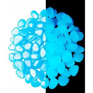 HÉLOISE Glow Stone, 300pcs Blue Glow Pebbles, Artificial Pebbles Stones, for Outdoor Garden Aquarium Paths Kid's Room HÉLOISE Glow Stone, 300pcs Blue Glow Pebbles, Artificial Pebbles Stones, for Outdoor Garden Aquarium Paths Kid's Room