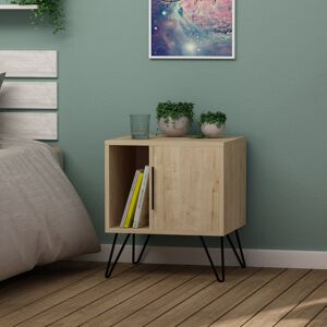 Decortie - Glynn Modern Bedside Table 50.2cm Width Bedroom Furniture - Oak - Oak Decortie - Glynn Modern Bedside Table 50.2cm Width Bedroom Furniture - Oak - Oak