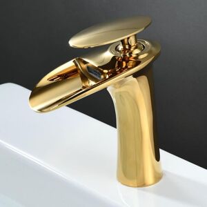 Gold Waterfall Bathroom Faucet, Shunli Elegant Design Bathroom Faucet, Basin Mixer Tap Brass Faucet, Hot and Cold Water Available Gold Waterfall Bathroom Faucet, Shunli Elegant Design Bathroom Faucet, Basin Mixer Tap Brass Faucet, Hot and Cold Water Available