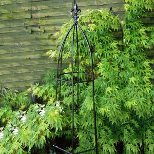 Gothic 6Ft Obelisk - Garden Plant Support - Solid Steel - L40.6 x W40.6 x H182.9 cm - Black Gothic 6Ft Obelisk - Garden Plant Support - Solid Steel - L40.6 x W40.6 x H182.9 cm - Black