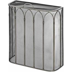 Hill Interiors - Gothic Antique Pewter Firescreen - Metal - L21 x W55 x H65 cm - Black Hill Interiors - Gothic Antique Pewter Firescreen - Metal - L21 x W55 x H65 cm - Black