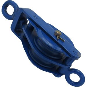 Securefix Direct - 0.5 Ton 75MM Double Block With Swivel Eye Blue Painted - 8MM Pulley Wire Rope Safety Lifting Securefix Direct - 0.5 Ton 75MM Double Block With Swivel Eye Blue Painted - 8MM Pulley Wire Rope Safety Lifting