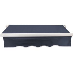 Greenbay - 4.5x3m Garden Awning Replacement Fabric Top Cover Front Valance Blue Greenbay - 4.5x3m Garden Awning Replacement Fabric Top Cover Front Valance Blue