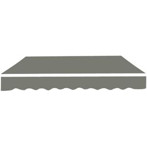 Greenbay - 4.5x3m Garden Awning Replacement Fabric Top Cover Front Valance Grey Greenbay - 4.5x3m Garden Awning Replacement Fabric Top Cover Front Valance Grey