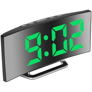 Linghhang - Green)Digital Alarm Clock for Bedrooms, 7'' led Mirror Screen, 2 Brightness, 12/24H, Temperature, Date, Night Light, Snooze, usb Charging Linghhang - Green)Digital Alarm Clock for Bedrooms, 7'' led Mirror Screen, 2 Brightness, 12/24H, Temperature, Date, Night Light, Snooze, usb Charging