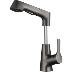 Linghhang - Grey)Pull-up Sink Faucet Pull-down Bathroom Faucet Single Hole Bathroom Faucet with 2 Modes Linghhang - Grey)Pull-up Sink Faucet Pull-down Bathroom Faucet Single Hole Bathroom Faucet with 2 Modes