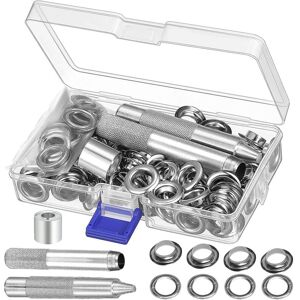 Longziming - Grommet Kit Eyelets Tools 10mm, Grommet Kit Tools Metal Eyelets Sets 100 Set, Eyelets for Tarps for Canvas Tarpaulin Tent Repair Longziming - Grommet Kit Eyelets Tools 10mm, Grommet Kit Tools Metal Eyelets Sets 100 Set, Eyelets for Tarps for Canvas Tarpaulin Tent Repair