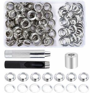 Dewdat - Grommet Kit Eyelets Tools 12mm 100 Sets Eyelets with 3pcs Grommet Eyelet Tools and Storage Box for Cloth Tarpaulin diy Craft Dewdat - Grommet Kit Eyelets Tools 12mm 100 Sets Eyelets with 3pcs Grommet Eyelet Tools and Storage Box for Cloth Tarpaulin diy Craft