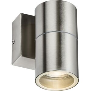 Knightsbridge GU10 Fixed Single Wall Light - Brushed Chrome 230V IP54 20W Knightsbridge GU10 Fixed Single Wall Light - Brushed Chrome 230V IP54 20W