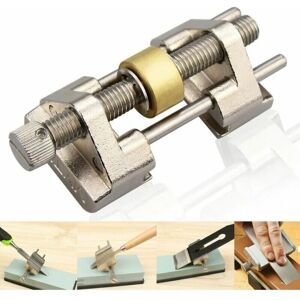 Tigrezy - Sharpening Guide - Stainless Steel - Side Clamping - Fixed Angle - With Brass Roller for Wood Chisels, Planer Blade, Flat Chisel - Width Tigrezy - Sharpening Guide - Stainless Steel - Side Clamping - Fixed Angle - With Brass Roller for Wood Chisels, Planer Blade, Flat Chisel - Width