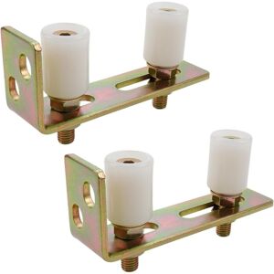 ANPVIZ Guide roller for sliding gates with L-post bracket, adjustable nylon double roller bracket for gate mounting for sliding roller doors ANPVIZ Guide roller for sliding gates with L-post bracket, adjustable nylon double roller bracket for gate mounting for sliding roller doors