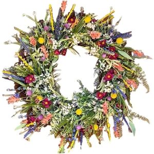Serbia - Guirlande de porte printemps été pour porte d'entrée, couronne de printemps de fleurs sauvages artif Serbia - Guirlande de porte printemps été pour porte d'entrée, couronne de printemps de fleurs sauvages artif