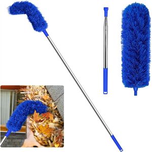 Tlily - Gutter Cleaning Brush Roofing Tool with Telescopic Extendable Pole 8.2Ft Guard Cleaner Easy Remove Leave, blue Tlily - Gutter Cleaning Brush Roofing Tool with Telescopic Extendable Pole 8.2Ft Guard Cleaner Easy Remove Leave, blue