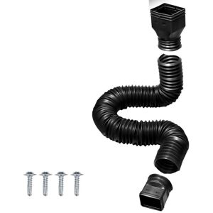 WOIYIC Gutter Downspout Extension, Flexible Retractable Downspout Extension, Rainwater Drainage Connector, Expandable from 20 to 59 Inches, with 4 Screws WOIYIC Gutter Downspout Extension, Flexible Retractable Downspout Extension, Rainwater Drainage Connector, Expandable from 20 to 59 Inches, with 4 Screws