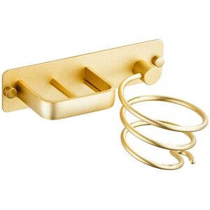 WOIYIC Hair Dryer Holder, Hair Straightener Holder with Cable Management, Metal Wall Mount for Storing Hair Dryer, Straightener, Hair Brushes and More (Gold) WOIYIC Hair Dryer Holder, Hair Straightener Holder with Cable Management, Metal Wall Mount for Storing Hair Dryer, Straightener, Hair Brushes and More (Gold)