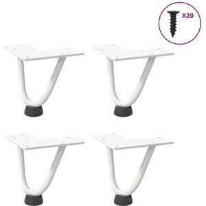 Hairpin Legs for Coffee Table 4 pcs White 10 cm Solid Steel vidaXL Hairpin Legs for Coffee Table 4 pcs White 10 cm Solid Steel vidaXL