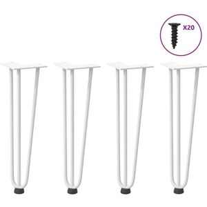 Hairpin Legs for Coffee Table 4 pcs White 42 cm Solid Steel Vidaxl Hairpin Legs for Coffee Table 4 pcs White 42 cm Solid Steel Vidaxl