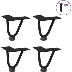 Hairpin Legs for Coffee Table 4 pcs Black 10 cm Solid Steel Vidaxl Hairpin Legs for Coffee Table 4 pcs Black 10 cm Solid Steel Vidaxl